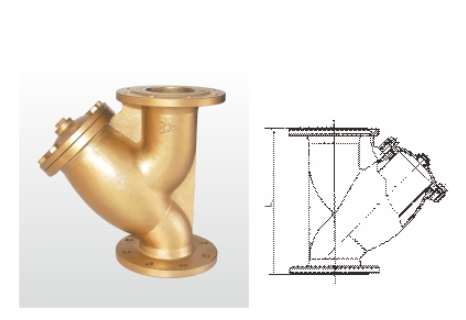埃美柯黃銅法蘭過濾器結構圖