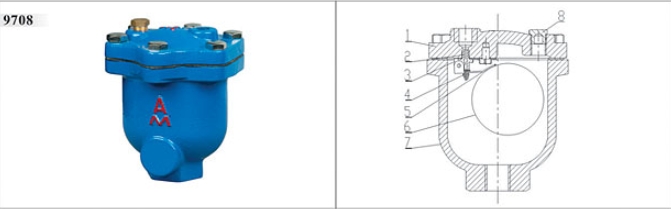 埃美柯微量排氣閥9708結構圖