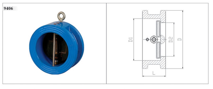 埃美柯雙瓣止回閥9406結構圖